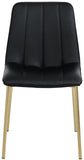Isla Faux Leather / Metal / Foam Contemporary Black Faux Leather Dining Chair - 18.5" W x 22.5" D x 33.5" H