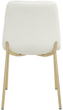 Isla Faux Leather / Metal / Foam Contemporary White Faux Leather Dining Chair - 18.5" W x 22.5" D x 33.5" H