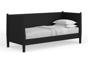 Alpine Furniture Flynn Mid Century Modern Twin Size Day Bed, Black 966BLK-09T Black Mahogany Solids & Veneer 44 x 82 x 35