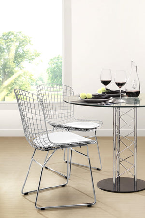 Zuo Modern Wire 100% Polyurethane, Foam Modern Commercial Grade Cushions White 100% Polyurethane, Foam