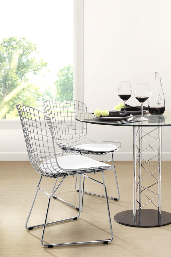 Zuo Modern Wire 100% Polyurethane, Foam Modern Commercial Grade Cushions White 100% Polyurethane, Foam