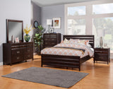 Alpine Furniture Legacy Queen Panel Bed, Black Cherry 1788-01Q Black Cherry Plantation Mahogany Solids & Okoume Veneer 63 x 85 x 48