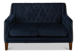 Tufted Loveseat - Blue Velvet