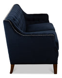 Tufted Loveseat - Blue Velvet