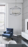 6-Light Polished Nickel/Matte Black Isabella Chandelier