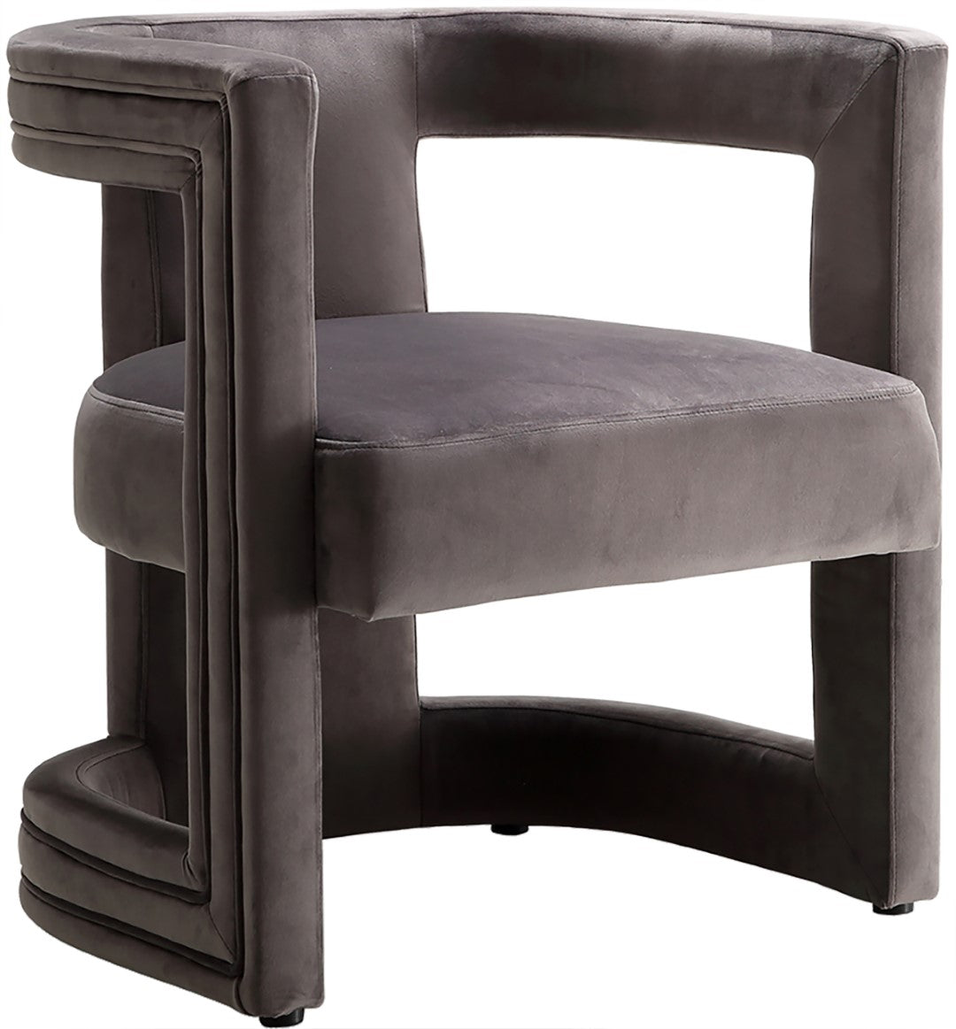 Meridian Furniture Blair Velvet Contemporary Accent Chair - Thumbnail 4