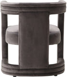 Blair Velvet / Engineered Wood / Foam Contemporary Grey Velvet Accent Chair - 26" W x 24.5" D x 28" H