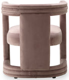 Blair Velvet / Engineered Wood / Foam Contemporary Pink Velvet Accent Chair - 26" W x 24.5" D x 28" H