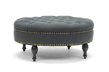 Baxton Studio Palfrey Gray Linen Modern Tufted Ottoman