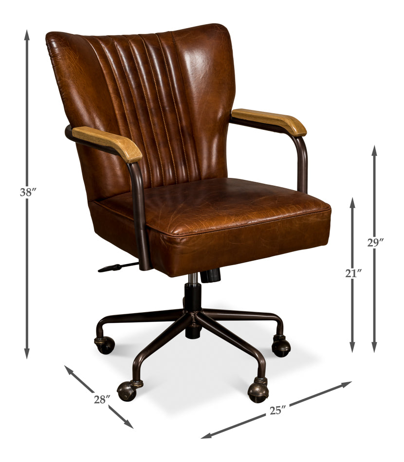 Parker Office Chair - Vintage Cigar Lthr