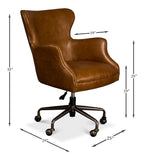 Andrew Jackson Desk Chair - Cuba Brown