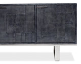 Bronzini Credenza - Embossed Blue/Grey