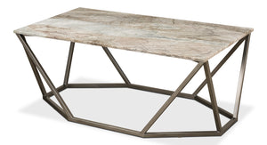 Trapezoid Coffee Table - Marble Top