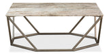 Trapezoid Coffee Table - Marble Top