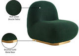 Liam Boucle Fabric / Staineless Steel / Foam Contemporary Green Boucle Fabric Accent Chair - 31.5" W x 31.5" D x 31.5" H