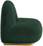 Liam Boucle Fabric / Staineless Steel / Foam Contemporary Green Boucle Fabric Accent Chair - 31.5" W x 31.5" D x 31.5" H