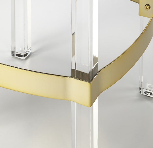 Butler Specialty Jordan Acrylic & Black Leather Counter Stool 5322034