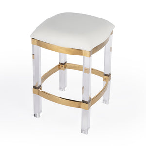 Butler Specialty Jordan Acrylic & Polished Brass Counter Stool 5322402