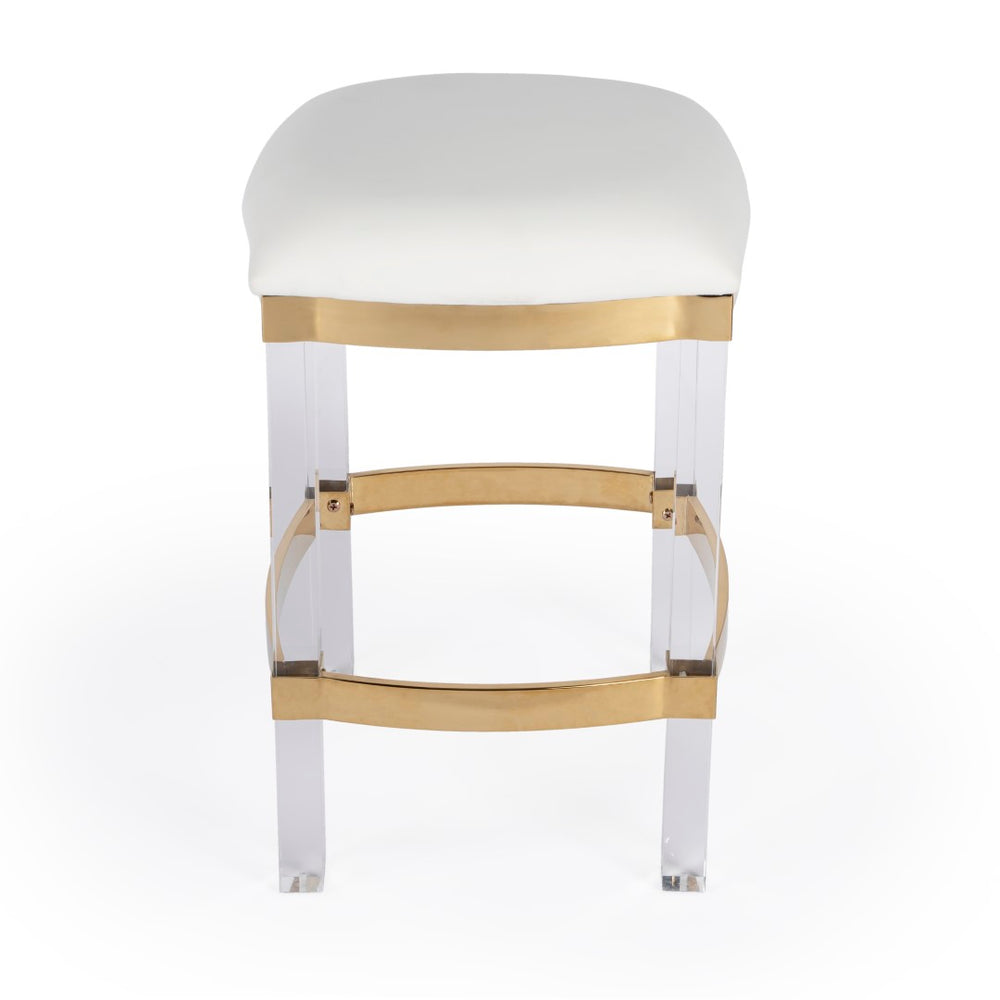 Butler Specialty Jordan Acrylic & Polished Brass Counter Stool 5322402