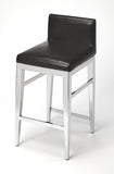 Kelsey Stainless Steel Faux Leather Counter Stool