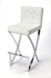 Darcy Chrome Plated Faux Leather Bar Stool