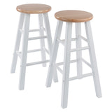 Element Counter Stools, 2-Piece Set, Natural & White