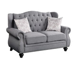 Hannes Transitional Loveseat with 2 Pillows