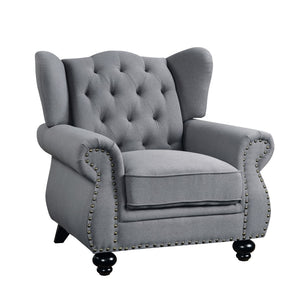 Hannes Transitional Chair Gray Fabric (HE-5 Linen Like) 53282-ACME