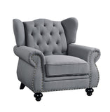 Hannes Transitional Chair Gray Fabric (HE-5 Linen Like) 53282-ACME