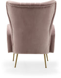 Opera Velvet / Engineered Wood / Stainless Steel / Foam Contemporary Pink Velvet Accent Chair - 29" W x 34.5" D x 39" H