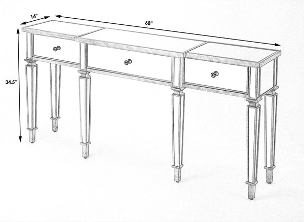 Butler Specialty Hayworth Mirrored Console Table 5337146