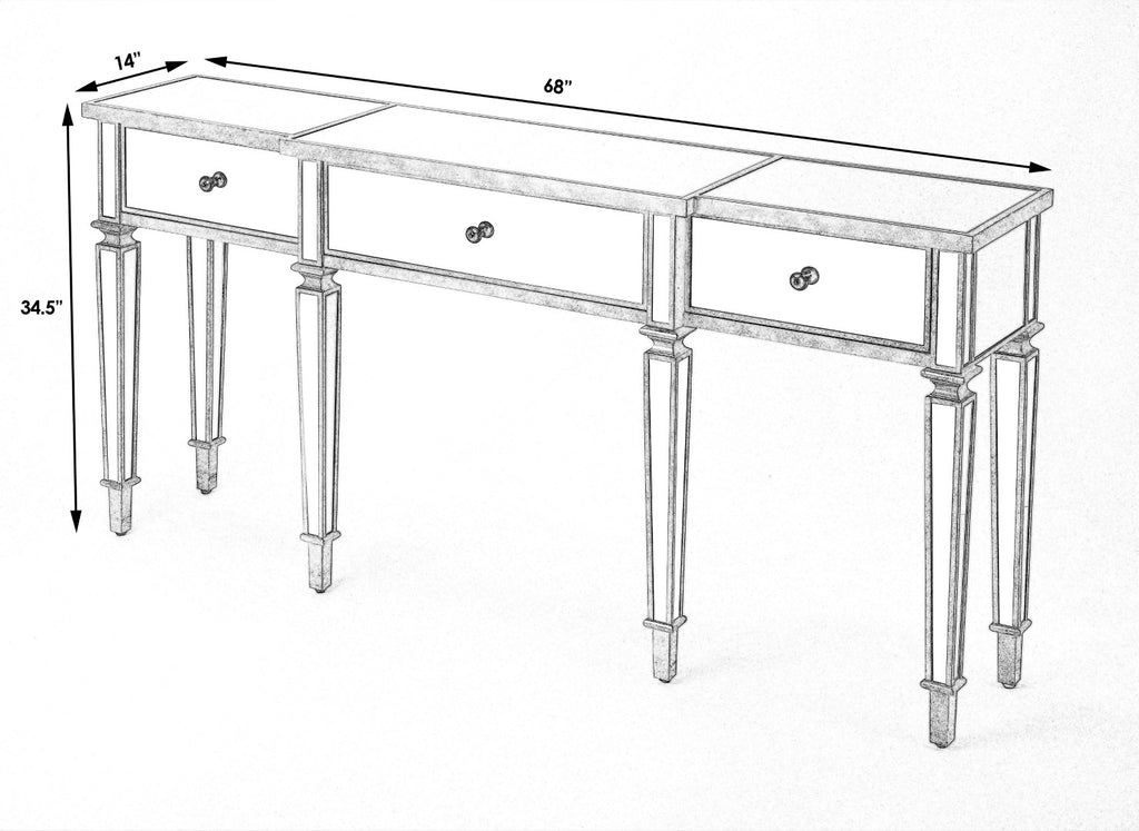 Butler Specialty Hayworth Mirrored Console Table 5337146