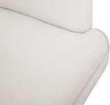 Rays Velvet / Engineered Wood / Iron / Foam Contemporary Cream Velvet Accent Chair - 27" W x 28.5" D x 30" H