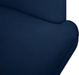 Rays Velvet / Engineered Wood / Iron / Foam Contemporary Navy Velvet Accent Chair - 27" W x 28.5" D x 30" H