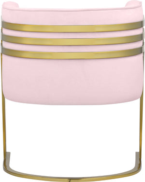 Rays Velvet / Engineered Wood / Iron / Foam Contemporary Pink Velvet Accent Chair - 27" W x 28.5" D x 30" H