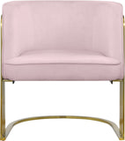 Rays Velvet / Engineered Wood / Iron / Foam Contemporary Pink Velvet Accent Chair - 27" W x 28.5" D x 30" H