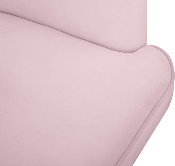 Rays Velvet / Engineered Wood / Iron / Foam Contemporary Pink Velvet Accent Chair - 27" W x 28.5" D x 30" H