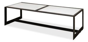 Ridged Iron Rectangular Coffee Table