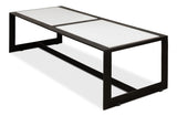 Ridged Iron Rectangular Coffee Table