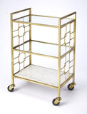 Arcadia Polished Gold Bar Cart
