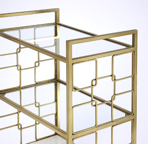 Butler Specialty Arcadia Polished Gold Bar Cart 5347402