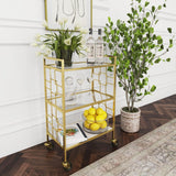 Butler Specialty Arcadia Polished Gold Bar Cart 5347402
