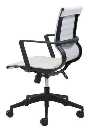 Zuo Modern Stacy 100% Polyurethane, Steel, Nylon Modern Commercial Grade Office Chair White, Black 100% Polyurethane, Steel, Nylon
