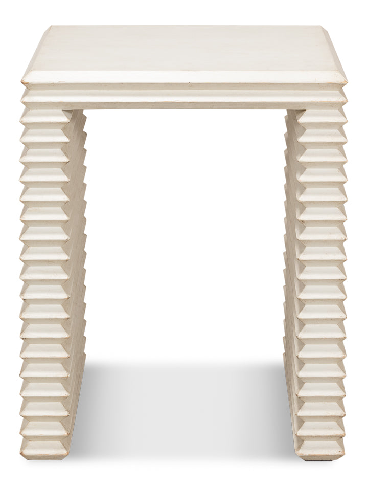Stacked Side Table, Antique White