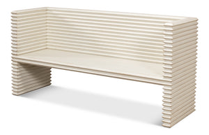 Stacked Bench, Antique White