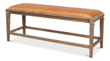 Smith Building Parlor Bench, Leather