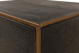 Shagreen Side Table, Antique Grey