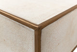 Shagreen Console Table, Osprey White