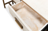 Shagreen Console Table, Osprey White