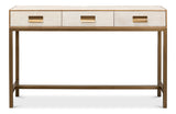 Shagreen Console Table, Osprey White